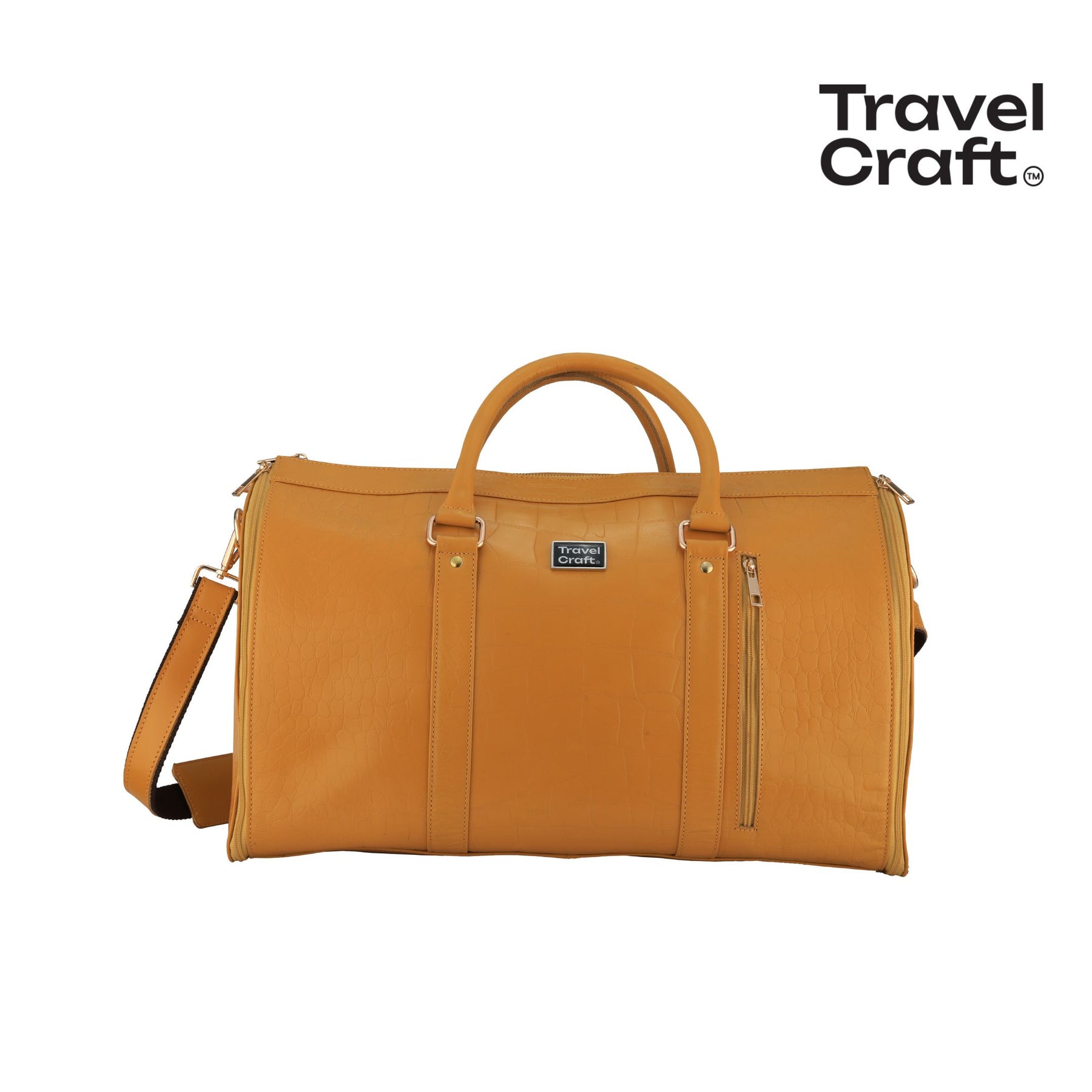 Women's Stylish Yellow 20" Garment Duffel Bag - Clothing & Essentials Carrier