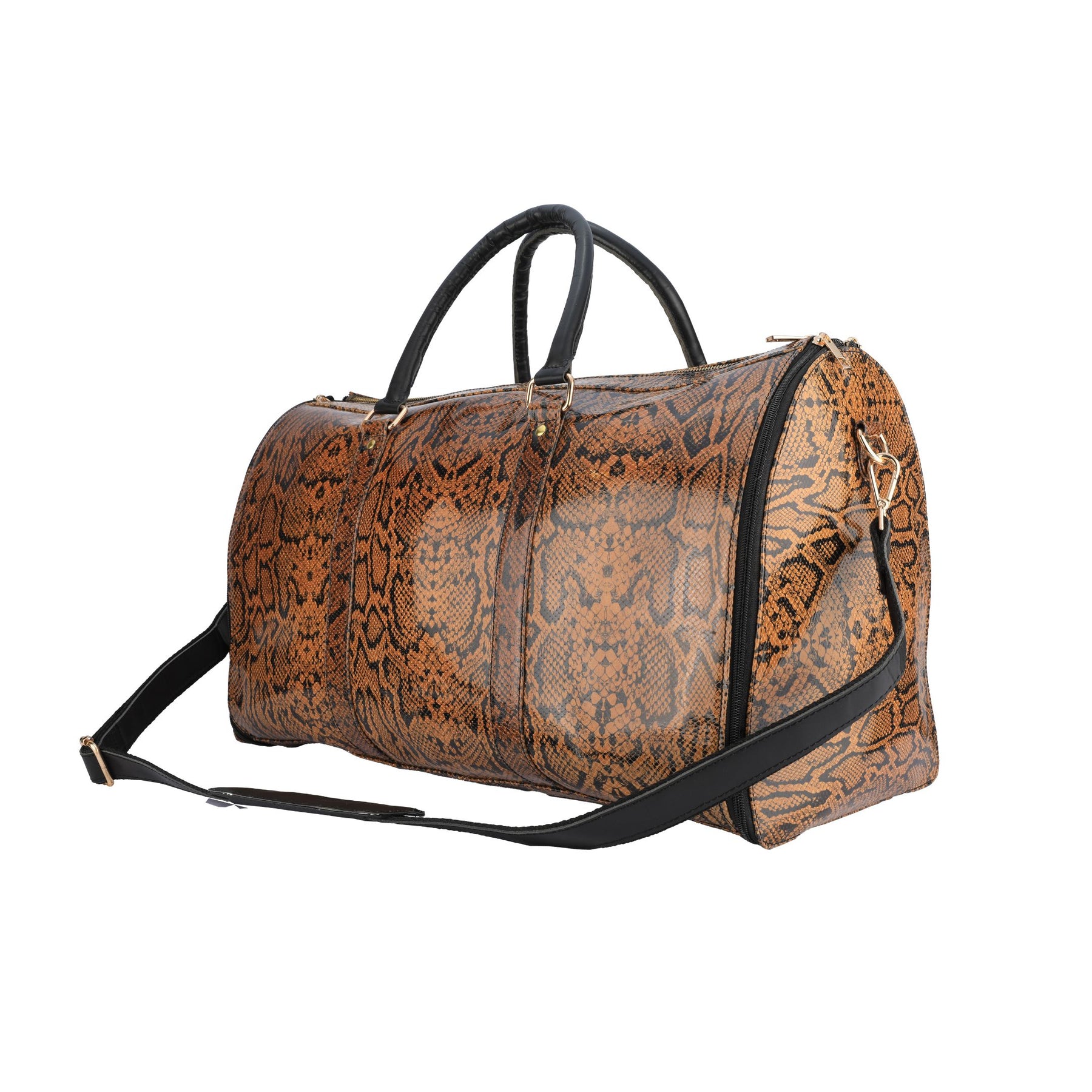 Women's Stylish Snake Skin 20" Garment Duffel Bag - Clothing & Essentials Carrier