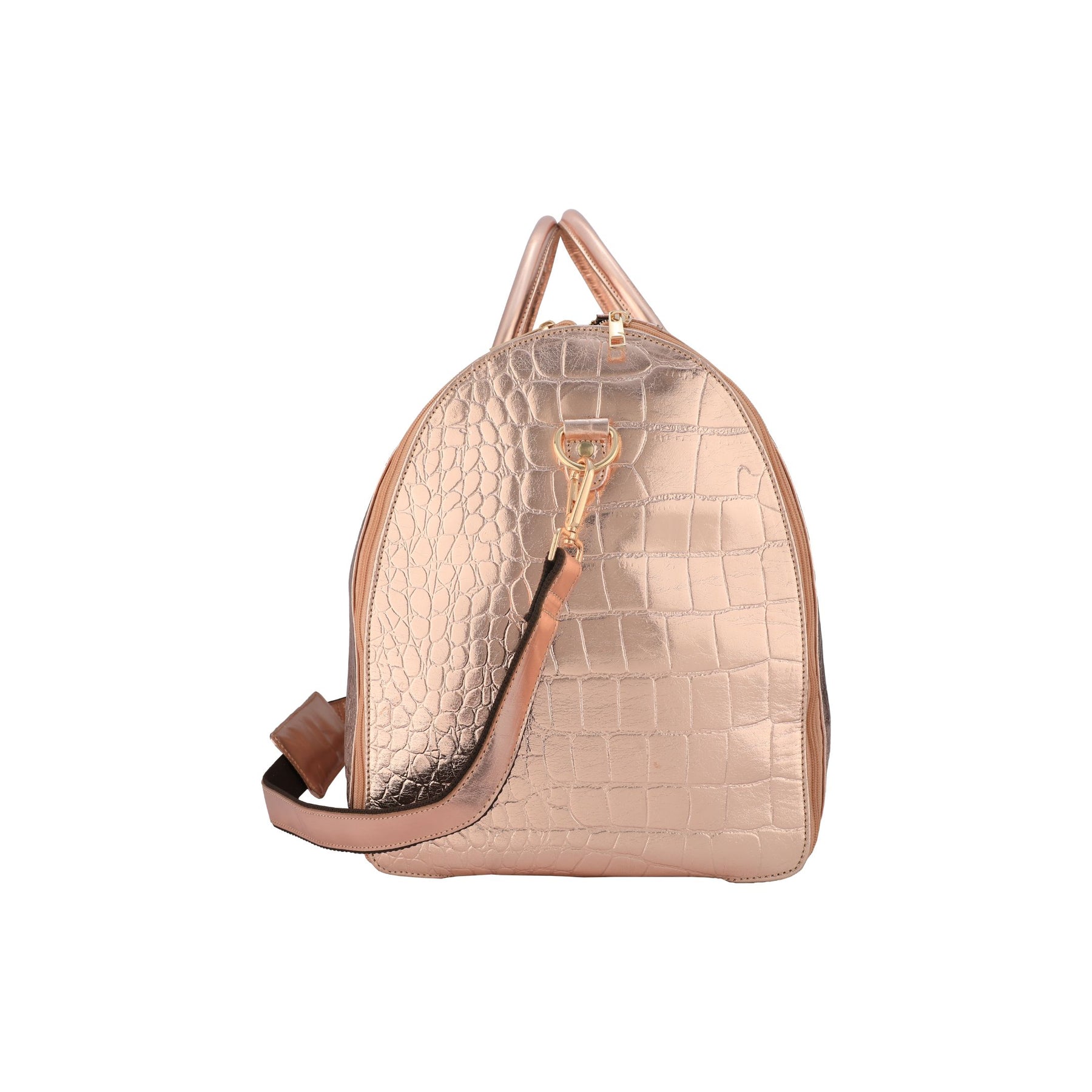 Women's Stylish Rose Gold 18" Garment Duffel Bag - Clothing & Essentials Carrier