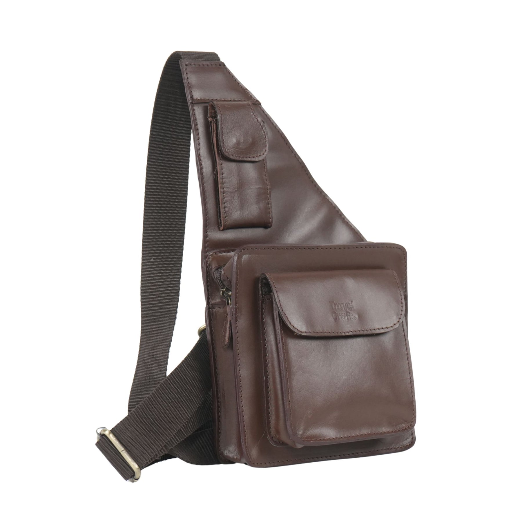 Genuine Leather Men's Retro Business Casual Shoulder Bag – Crossbody, Chest & Office Use