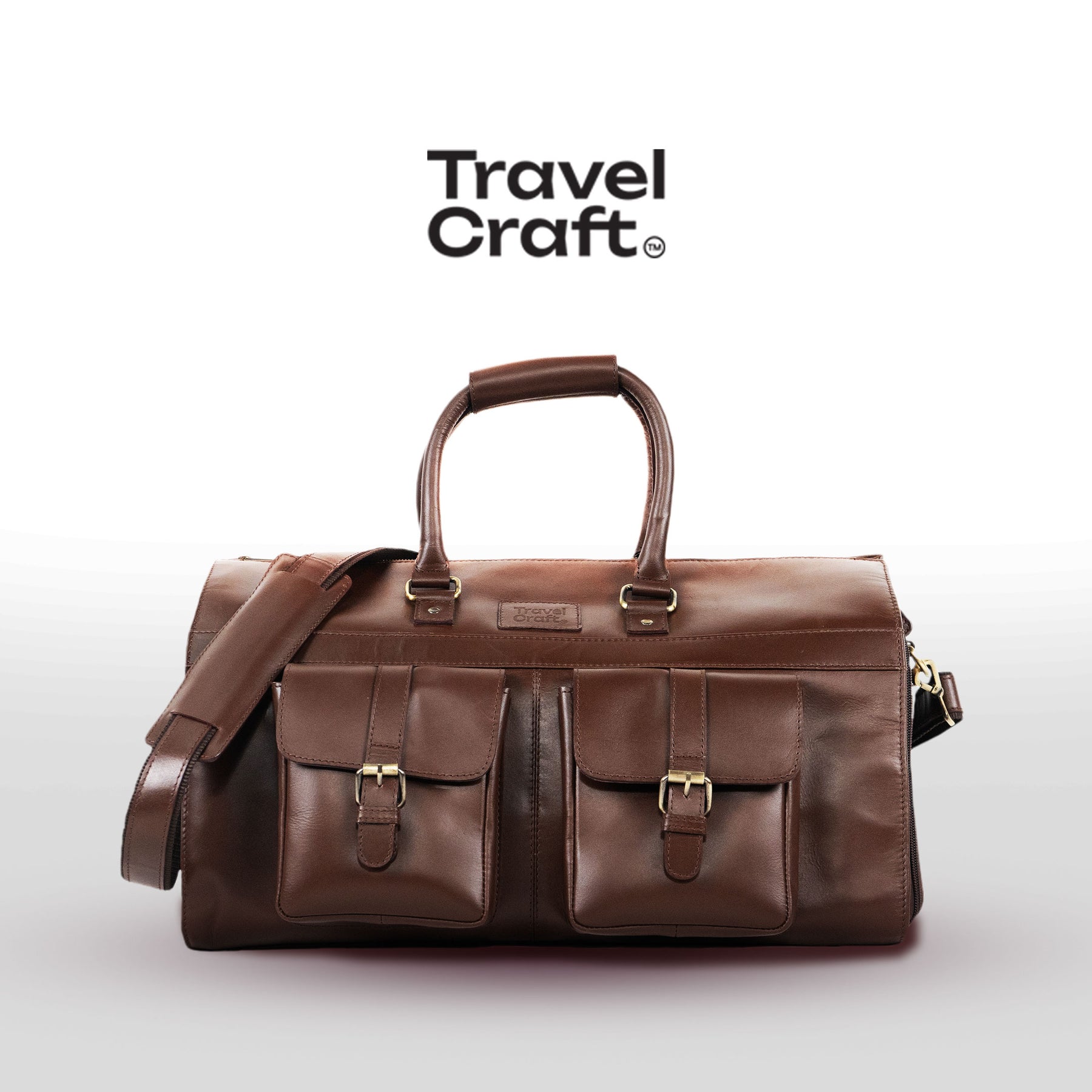 The Dual-Function 22" Brown Garment Duffel Bag For Mens