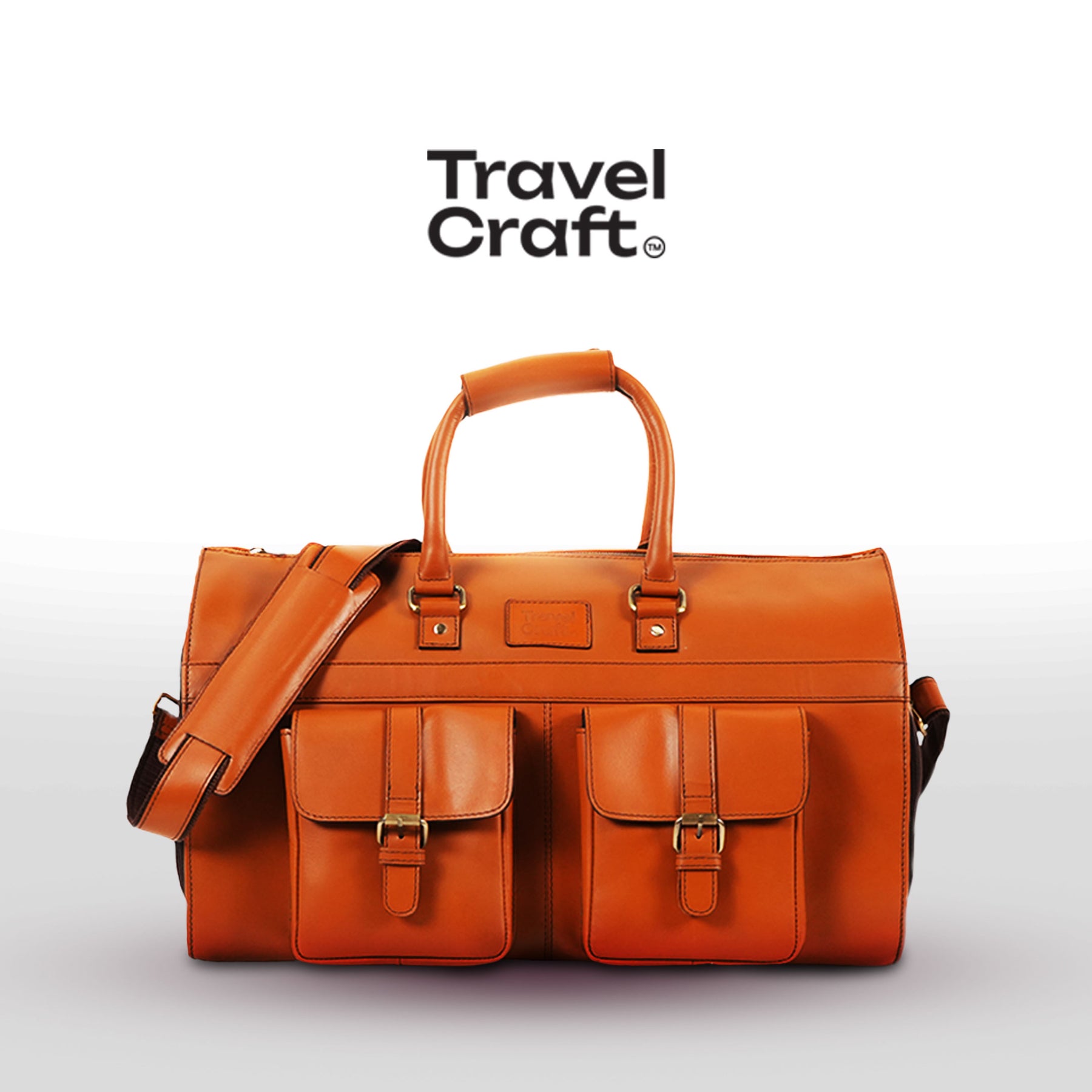 The Dual-Function 22" Tan Garment Duffel Bag For Mens