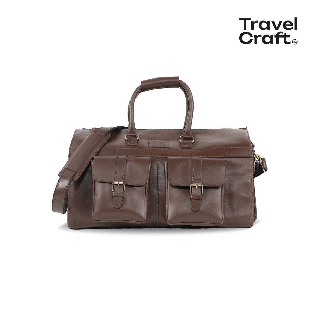 The Dual-Function 20" Brown Garment Duffel Bag For Mens