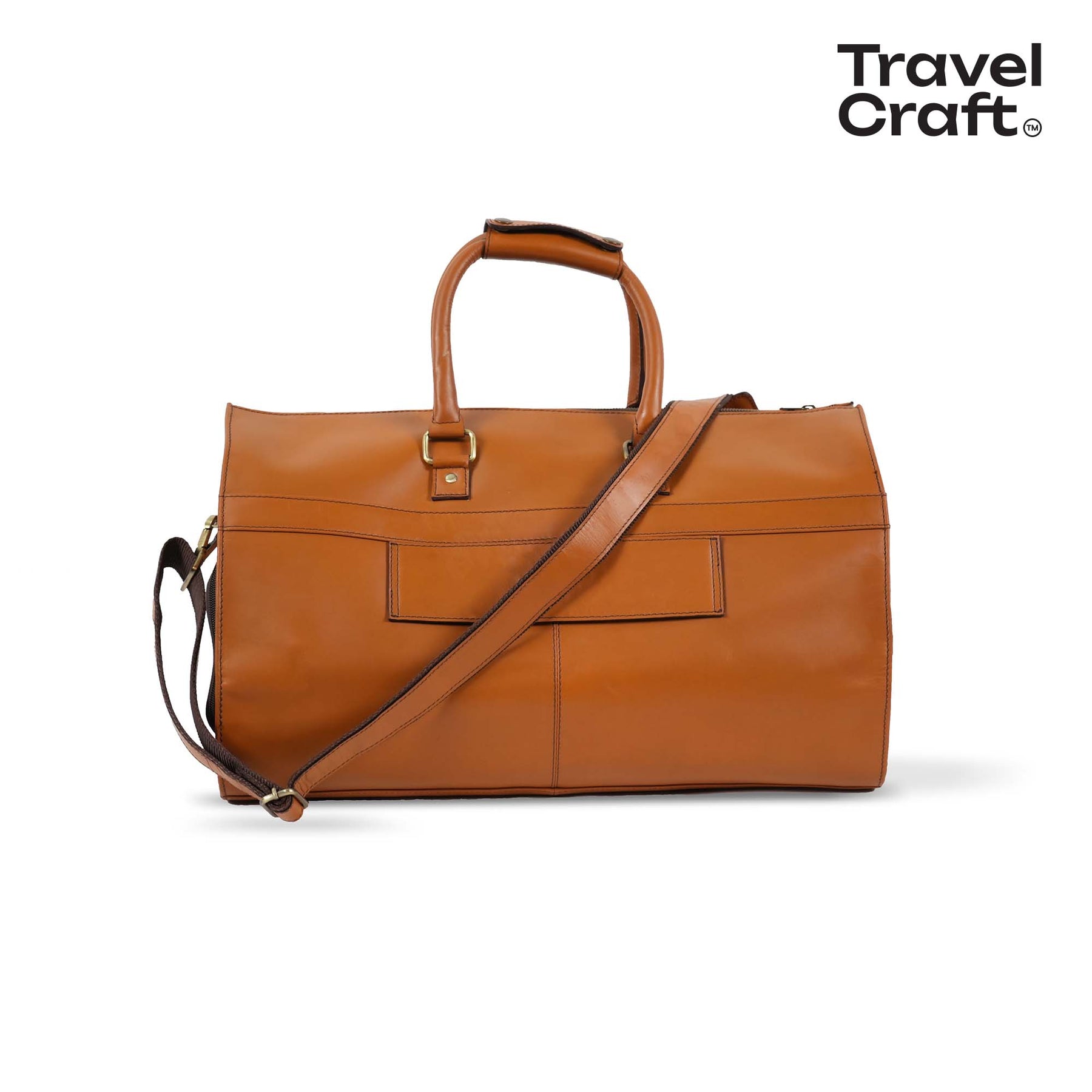 The Dual-Function 20" Tan Garment Duffel Bag For Mens