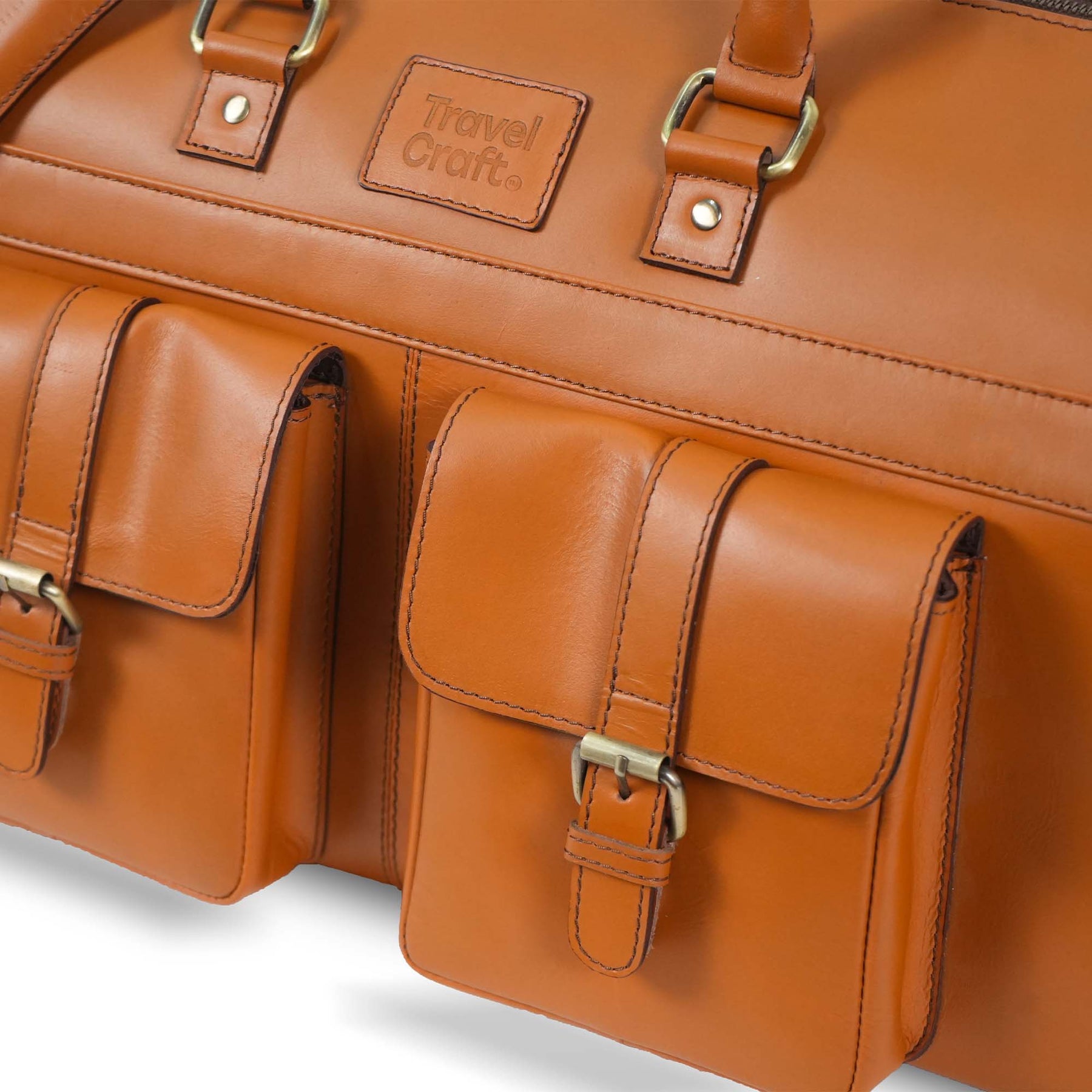 The Dual-Function 20" Tan Garment Duffel Bag For Mens