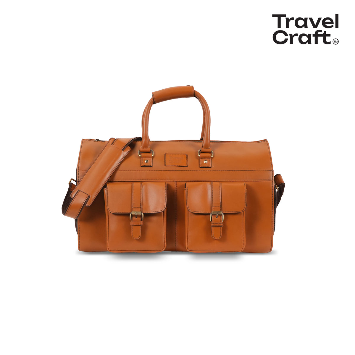 The Dual-Function 20" Tan Garment Duffel Bag For Mens