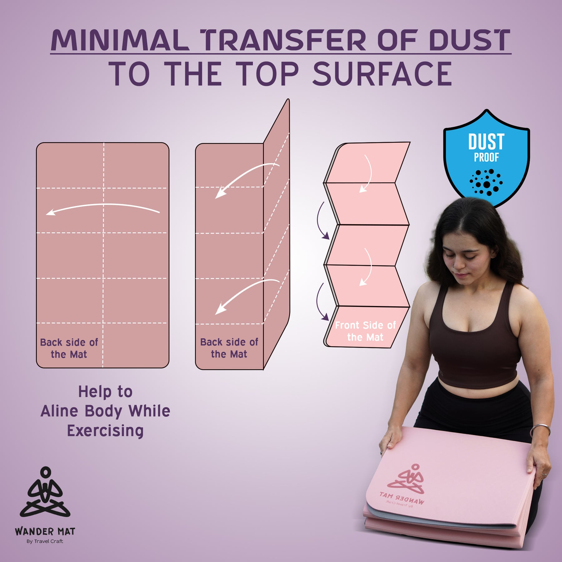 XXL Size 90cm Wide 6mm Thick Travel Craft TPE Foldable Yoga Mat