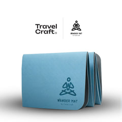 Foldable TPE Yoga Mat Blue (90 Cm)