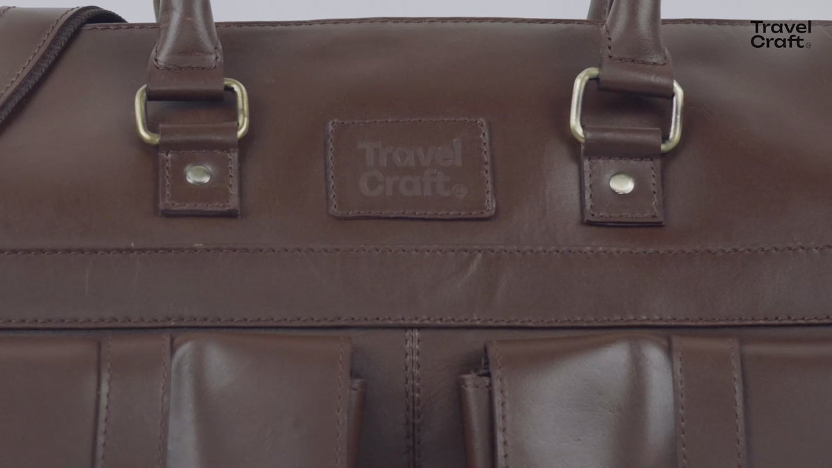 The Dual-Function 20" Brown Garment Duffel Bag For Mens