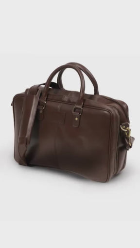 Premium 15" Leather Business Briefcase